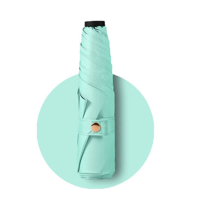 Materiale Pongee 5K 19 pollici ombrello giapponese triplo pieghevole per la protezione contro la pioggia e il sole