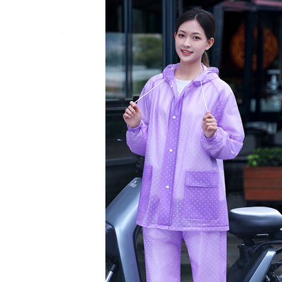 RAINWEAR per donne Motocicletta da tempesta di pioggia personale Veicolo elettrico completo di lavoro integrato