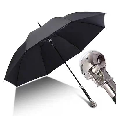 Testa di animale giapponese nero ombrello a barra retta per personalità creative