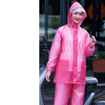 RAINWEAR per donne Motocicletta da tempesta di pioggia personale Veicolo elettrico completo di lavoro integrato