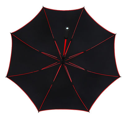 Adulti ombrello da golf rosso personalizzato con protezione solare impermeabile e a vento