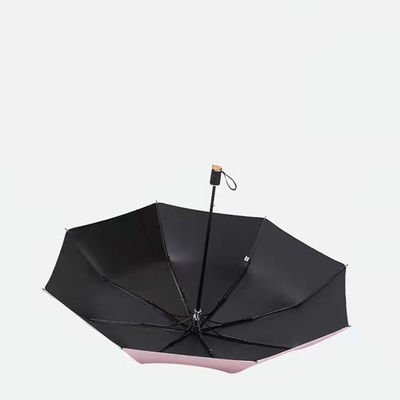 Crema solare UV vinile femminile ombrello solare a tre pieghe con disegni personalizzati