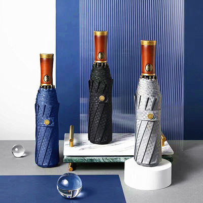 Logo personalizzato pubblicitario ombrello a doppia prova di vento con un solo clic