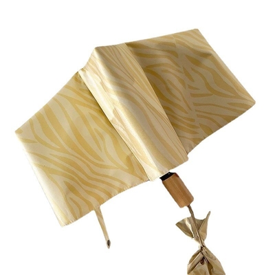 Buttare giallo zebra ombrello caldo sole e pioggia donna doppia protezione solare vinile prodotti giornalieri