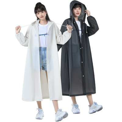 Mantello da pioggia portatile Poncho lungo di moda per i viaggi Dimensioni convenzionali e colore solido