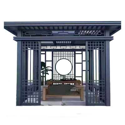 Villa cortile personalizzata ombra Moderno padiglione di vetro con semplice disegno a quattro angoli