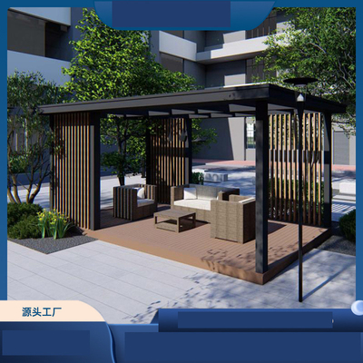 Villa cortile personalizzata ombra Moderno padiglione di vetro con semplice disegno a quattro angoli