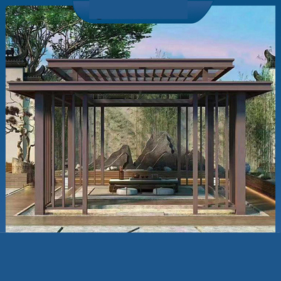 Villa cortile personalizzata ombra Moderno padiglione di vetro con semplice disegno a quattro angoli