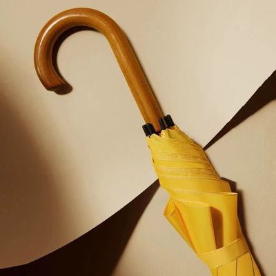 Regalo d'affari 8K telaio in fibra di vetro da 23 pollici ombrello a osso retto con maniglia in un pezzo