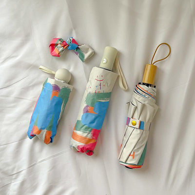 Materiale in tessuto di poliestere 190T Parasole semi-automatica per esterno