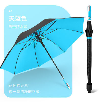 Ombrello regalo d'affari da 27 pollici 8k Ombrello da golf in fibra di vetro con funzione appesa e logo