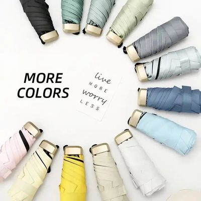 5 Fold 6k UV Sun Umbrella Mini Folding Pocket Umbrella Regalo con 87cm di diametro aperto