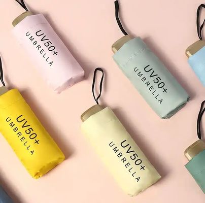 5 Fold 6k UV Sun Umbrella Mini Folding Pocket Umbrella Regalo con 87cm di diametro aperto