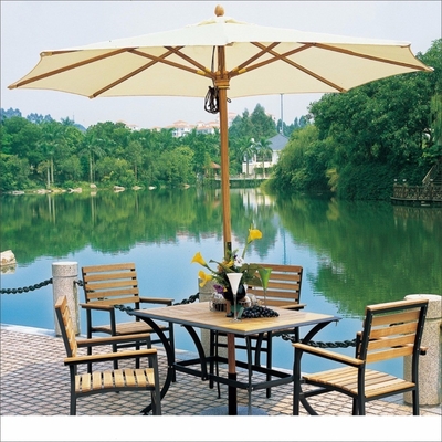 Consigli di plastica spiaggia di legno patio caffè giardino piscina esterno ristorante ombrello tutto in 1