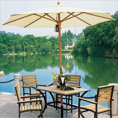 Consigli di plastica spiaggia di legno patio caffè giardino piscina esterno ristorante ombrello tutto in 1