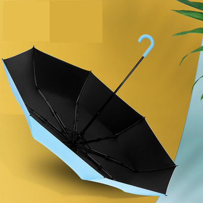 Ombrello solare a tre pieghe per ragazze con protezione UV e doppia funzione