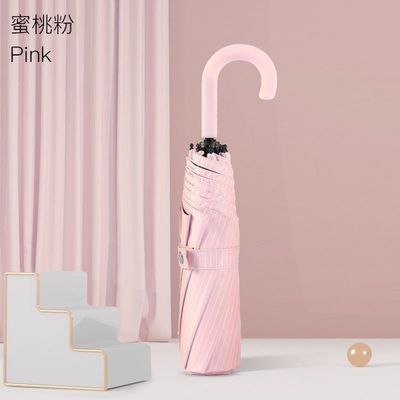 Ombrello solare a tre pieghe per ragazze con protezione UV e doppia funzione