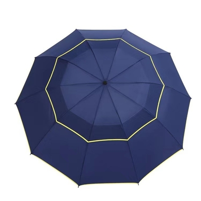Ombrello aziendale a colori solidi con logo stampato doppio design pieghevole di diametro aperto 106cm