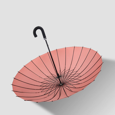 Ombrello a manico lungo Fibra di vetro Quadro ombrello pioggia con disegno creativo di cambiamento di colore