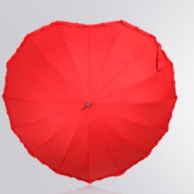 Parasole per feste per adulti con logo personalizzato e design unico a forma di cuore