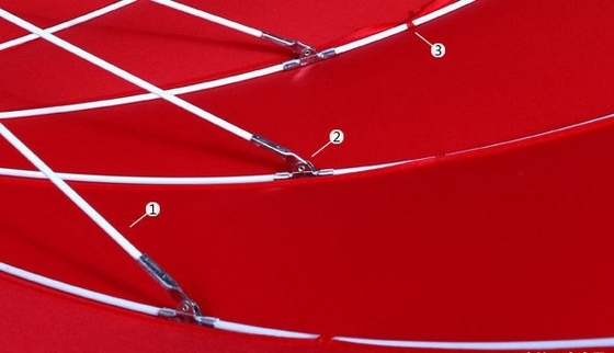 Parasole per feste per adulti con logo personalizzato e design unico a forma di cuore
