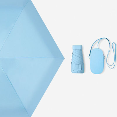 Gold Metal fibra di vetro costole piatta 6 osso 6 piega ombrello per la protezione da vento e pioggia