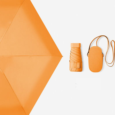 Gold Metal fibra di vetro costole piatta 6 osso 6 piega ombrello per la protezione da vento e pioggia