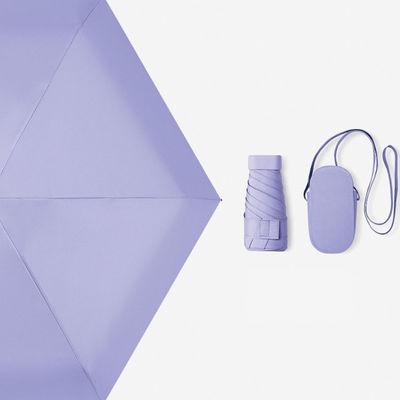 Gold Metal fibra di vetro costole piatta 6 osso 6 piega ombrello per la protezione da vento e pioggia