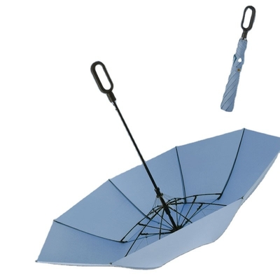 Ombrello a vento rinforzato Logo 23&quot; Ombrello pieghevole automatico maschile con cinghia