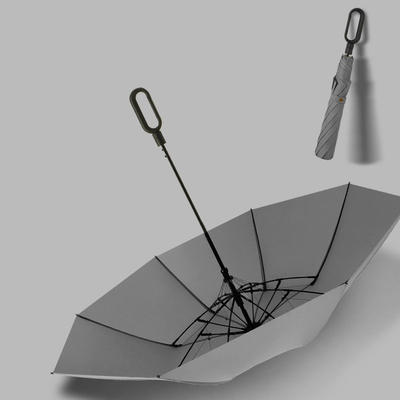 Ombrello a vento rinforzato Logo 23&quot; Ombrello pieghevole automatico maschile con cinghia