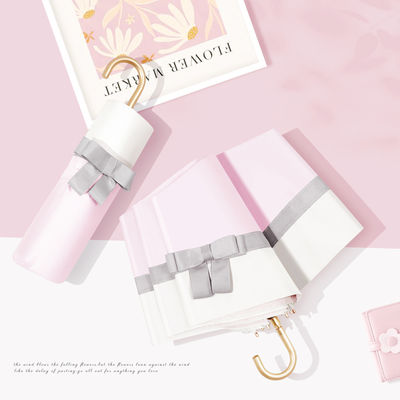 Maniglia curva personalizzata ombrello ombrello protezione UV Compatto e portatile per donne