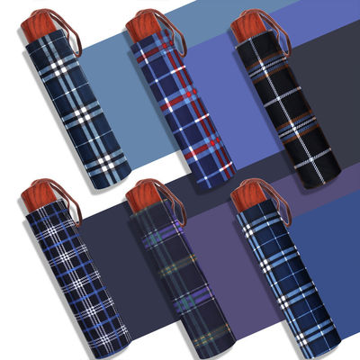 Preparato per il viaggio 65cm Triplice set ombrello a quadri pubblicità con stampa del logo