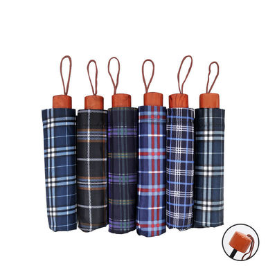 Preparato per il viaggio 65cm Triplice set ombrello a quadri pubblicità con stampa del logo