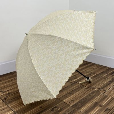 Viaggio Occasione Simple Pink Due Pieghe Embroidery Ombrello Leggero e Pratico