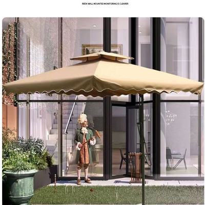 Tutto in uno Funzione Bianco Potenza Rivestito In Acciaio Cornice Ombra Da Sole Con Tassels