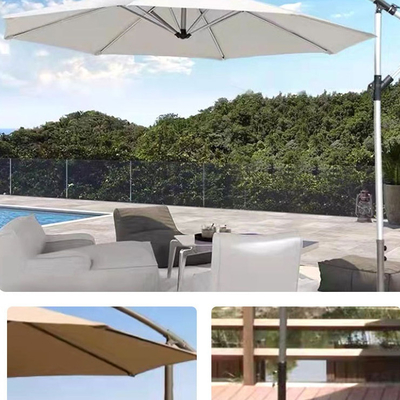 Tutto in uno Funzione Bianco Potenza Rivestito In Acciaio Cornice Ombra Da Sole Con Tassels