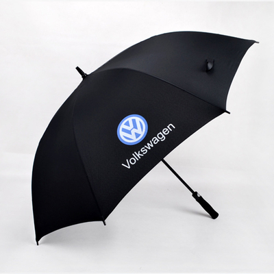 Ombrello da golf da 30 pollici Jinjiang con grandi stampe di logo a prova di vento e stile di design classico