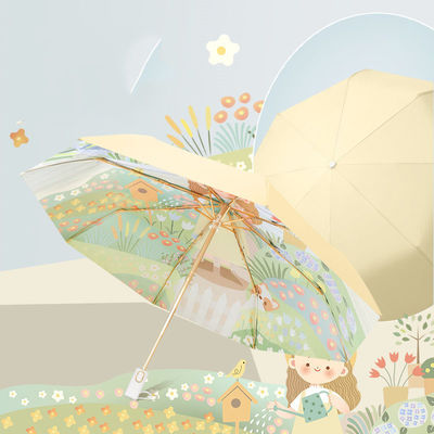 Parasole di design minimalista per protezione UV a doppio strato automatico