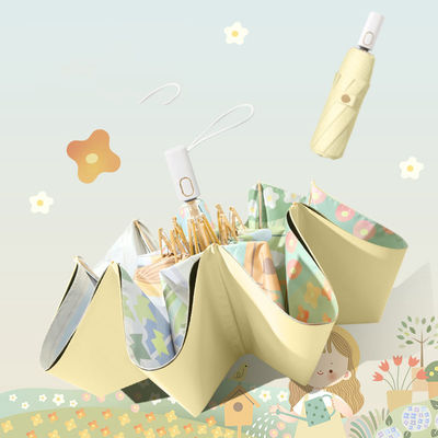 Parasole di design minimalista per protezione UV a doppio strato automatico