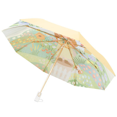 Parasole di design minimalista per protezione UV a doppio strato automatico