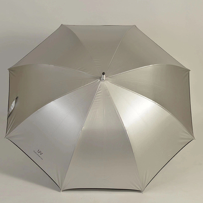 Maniglia di rivestimento in plastica lunga doppia copertura in titanio argento ombrello automatico da golf per esterni