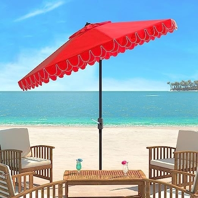 Plastico Suggerimenti Iris Fashion Line Auto Tilt Nero e Bianco 9 pollici Piccolo ombrello spiaggia