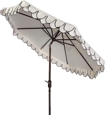 Plastico Suggerimenti Iris Fashion Line Auto Tilt Nero e Bianco 9 pollici Piccolo ombrello spiaggia