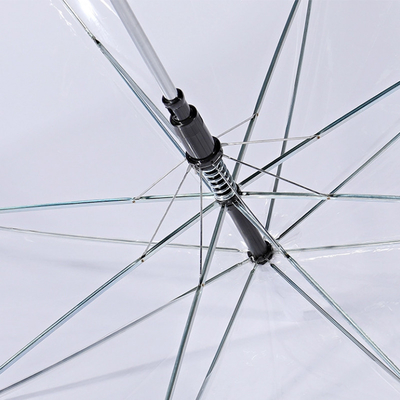 Prodotto ombrello in plastica Auto Open Parapluie Custom Straight POE Clear Umbrello