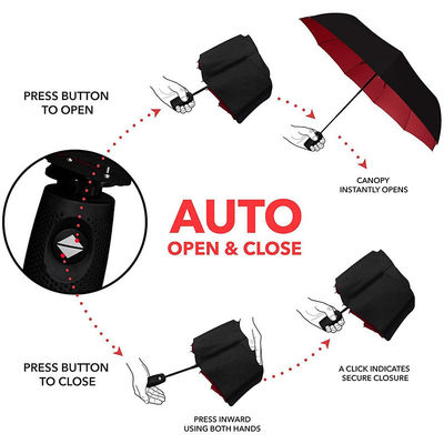 Doni di pubblicità automatici di altalena in lega di alluminio Tre ombrelloni pieghevoli