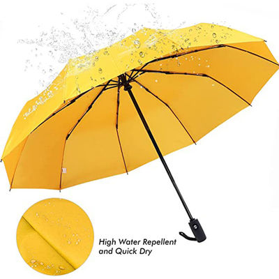 Logo personalizzato Tre sezioni pieghevole ombrello pioggia e sole Dual- Steel Shaft Design