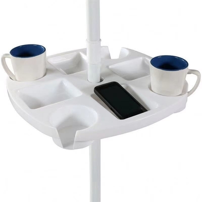 Portante di tazze in PP e accessori per vassoi di plastica per ombrello da spiaggia all'aperto in stile minimalista