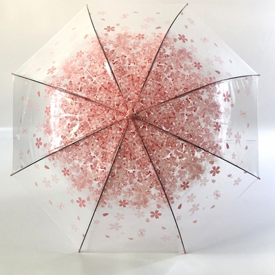 Manico in plastica personalizzato Professionale POE Chiaro Compatto Sakura Ombrello per viaggi