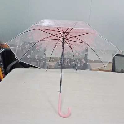 Manico in plastica personalizzato Professionale POE Chiaro Compatto Sakura Ombrello per viaggi