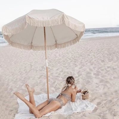 Umbrello da spiaggia per patio esterno con ombrello solare Tassel e 29/32 di stile coreano